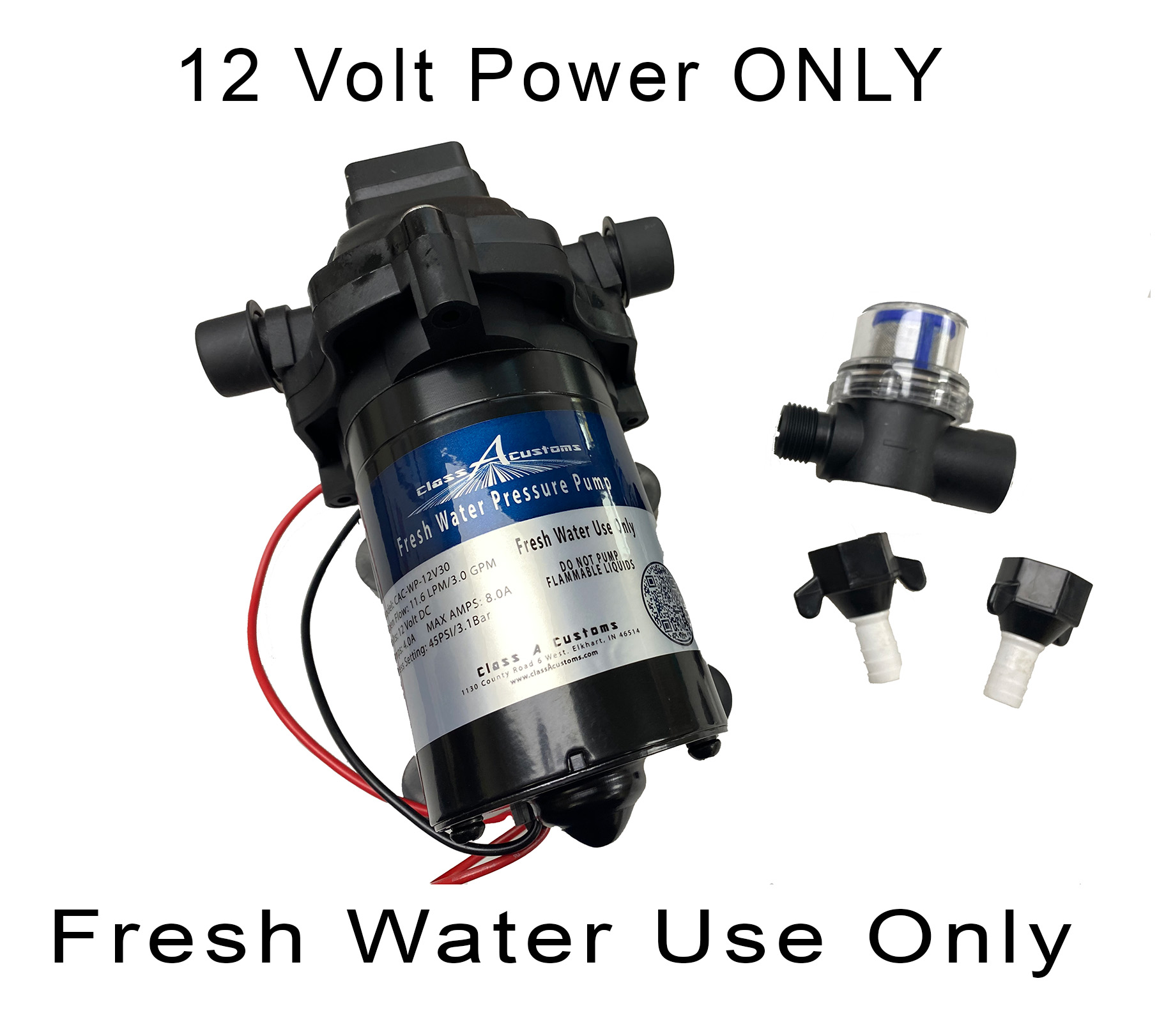 Class A Customs Water Pump Installation Instructions & Troubleshooting